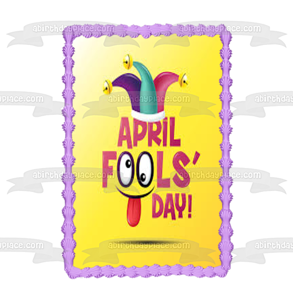 April Fools' Day Jester Edible Cake Topper Image ABPID53730