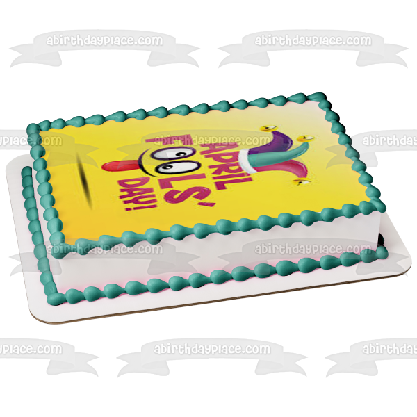 April Fools' Day Jester Edible Cake Topper Image ABPID53730