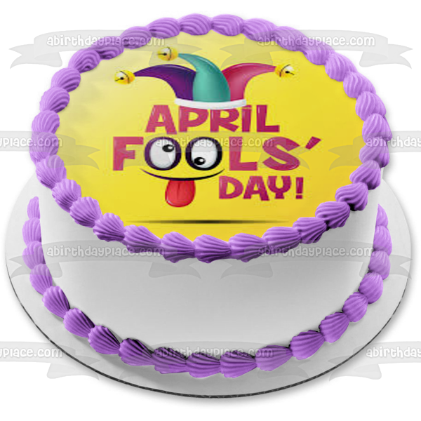 April Fools' Day Jester Edible Cake Topper Image ABPID53730