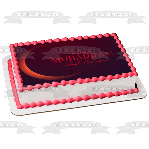 Happy Muharram Islamic New Year Edible Cake Topper Image ABPID54162