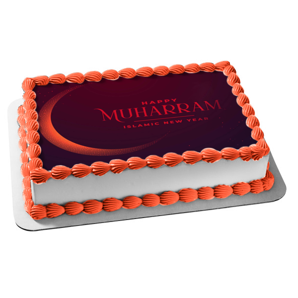 Happy Muharram Islamic New Year Edible Cake Topper Image ABPID54162