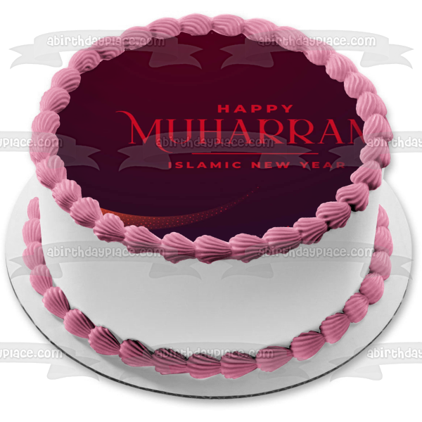 Happy Muharram Islamic New Year Edible Cake Topper Image ABPID54162