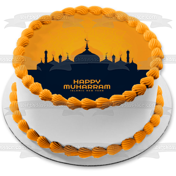 Happy Muharram Islamic New Year Edible Cake Topper Image ABPID54163