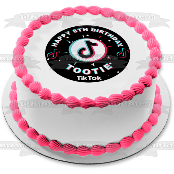 Candy Sprinkle Burst TikTok Personalizable Tik Tok Imagen comestible para decoración de tarta ABPID53763 