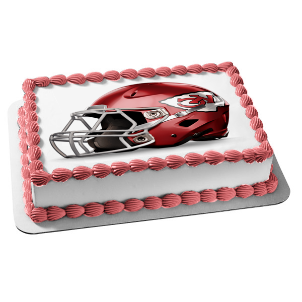 Imagen comestible para decoración de tarta con casco de los Kansas City Chiefs ABPID53613 