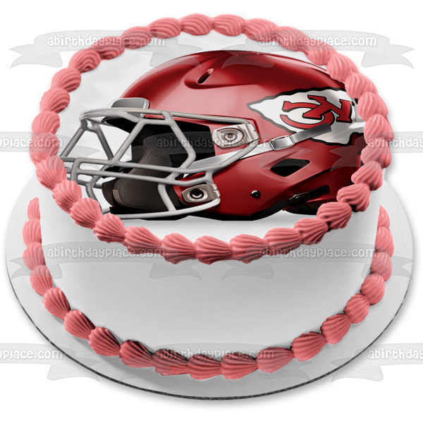 Imagen comestible para decoración de tarta con casco de los Kansas City Chiefs ABPID53613 