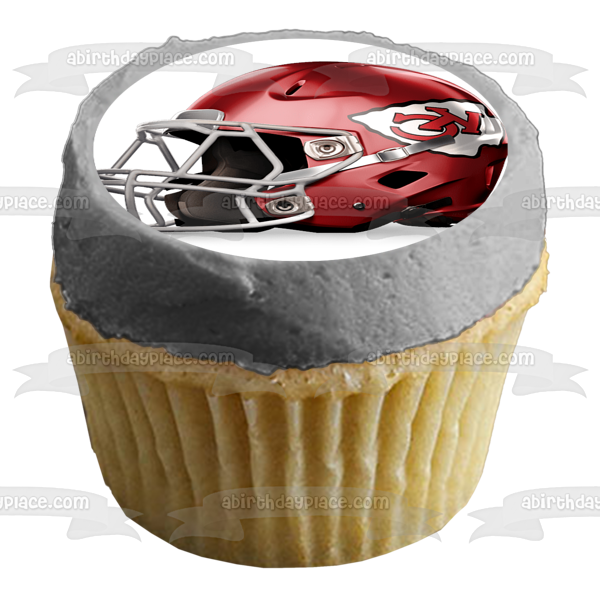 Imagen comestible para decoración de tarta con casco de los Kansas City Chiefs ABPID53613 