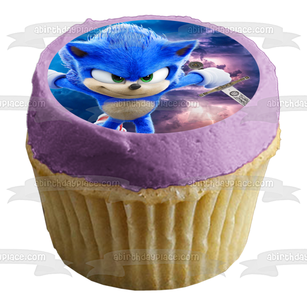 Thunderstorm Sonic with Excalibur Edible Cake Topper Image ABPID53630