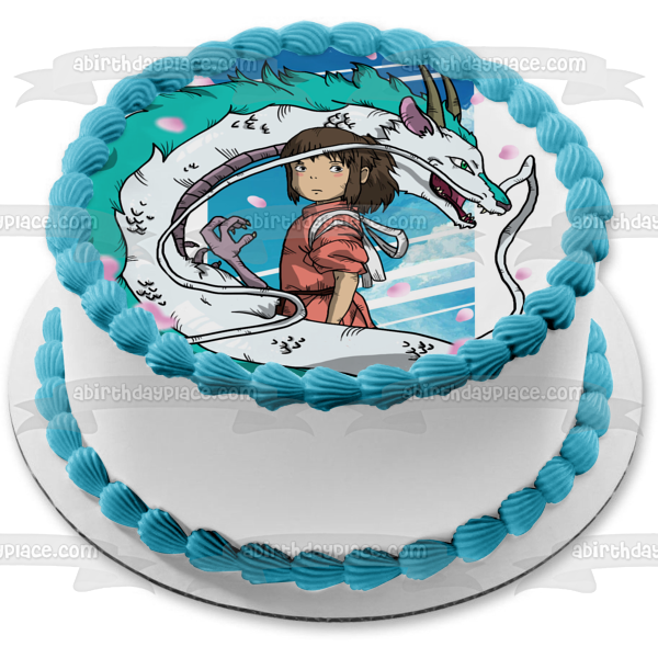 Haku Spirited Away Animación clásica Decoración comestible para tarta Imagen ABPID53641 