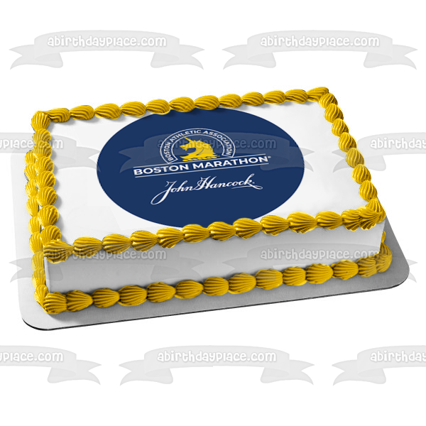 Boston Marathon Logo Edible Cake Topper Image ABPID54282