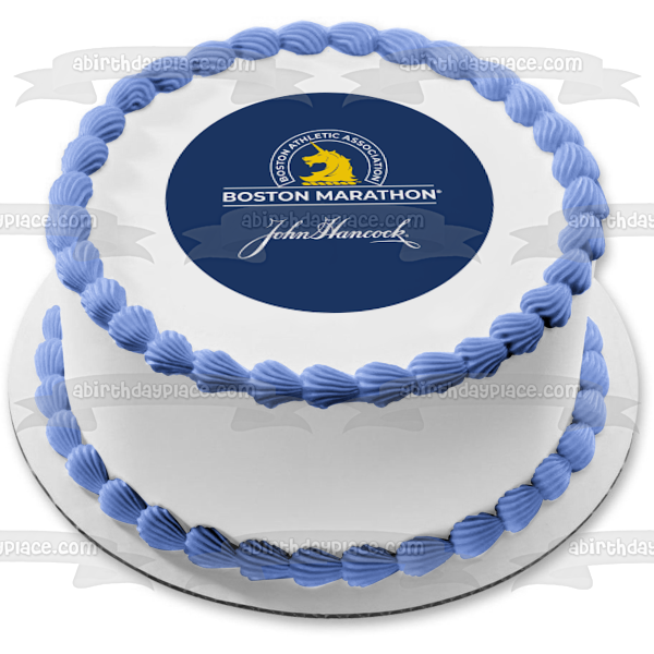 Boston Marathon Logo Edible Cake Topper Image ABPID54282