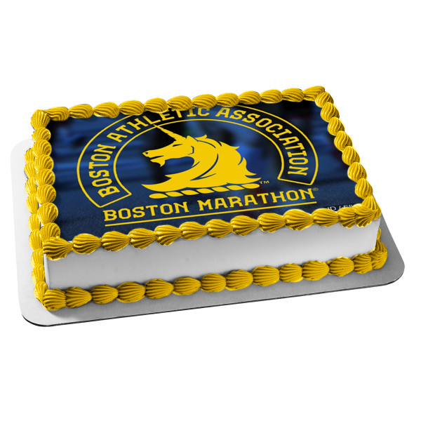 Boston Marathon Logo Edible Cake Topper Image ABPID54284