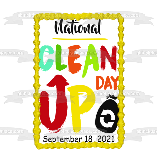 National Clean Up Day Edible Cake Topper Image ABPID54212