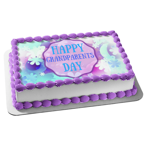 Happy Grandparents Day Edible Cake Topper Image ABPID54218