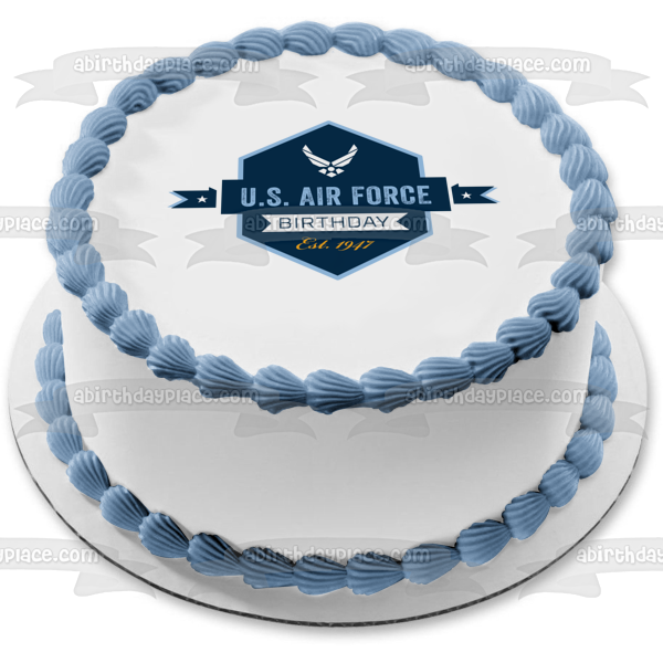 US Air Force Birthday Edible Cake Topper Image ABPID54229