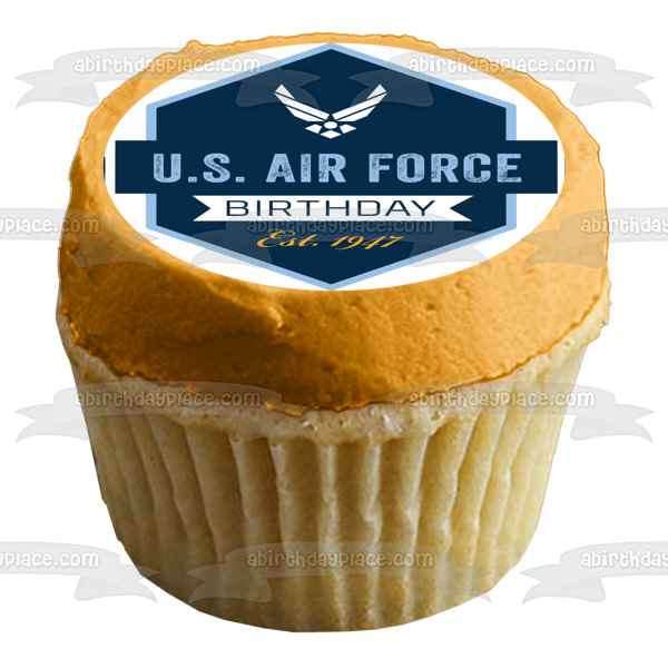 US Air Force Birthday Edible Cake Topper Image ABPID54229