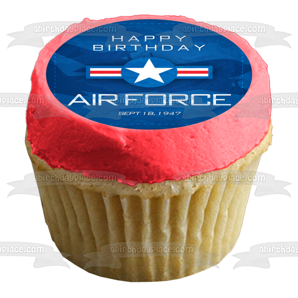 Feliz cumpleaños Fuerza Aérea de los Estados Unidos 18 de septiembre de 1947 Imagen comestible para tarta ABPID54231 