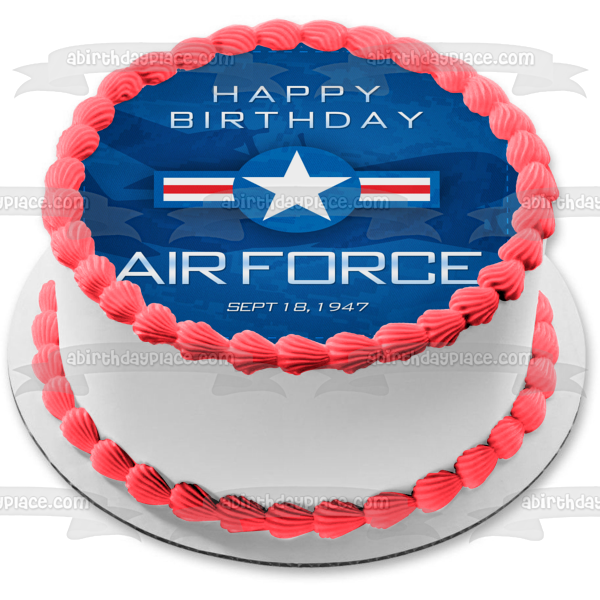 Feliz cumpleaños Fuerza Aérea de los Estados Unidos 18 de septiembre de 1947 Imagen comestible para tarta ABPID54231 