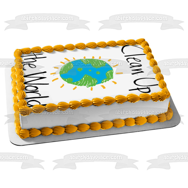 Clean Up the World National Clean Up Day Edible Cake Topper Image ABPID54232