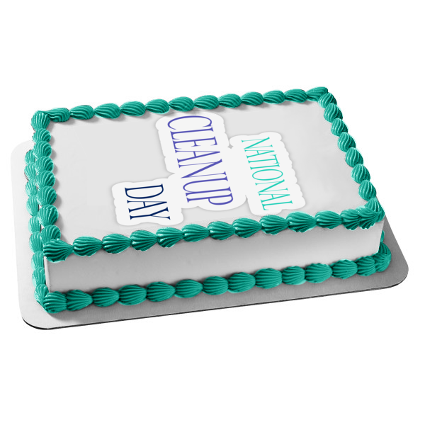 National Clean Up Day Edible Cake Topper Image ABPID54233