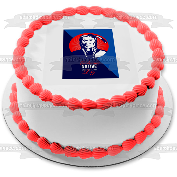 Celebrando el Día de los Nativos Americanos Imagen de adorno comestible para pastel ABPID54242 