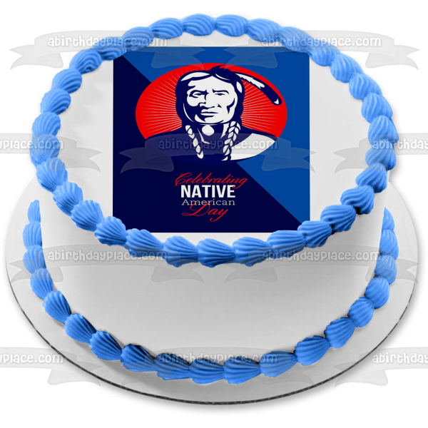 Celebrando el Día de los Nativos Americanos Imagen de adorno comestible para pastel ABPID54242 