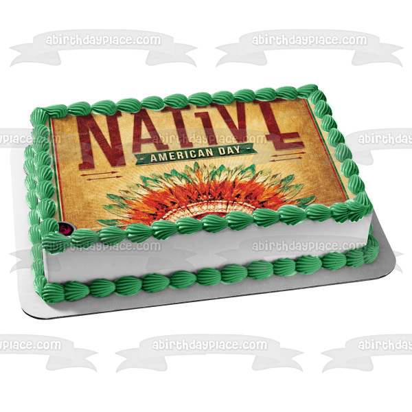 Native American Day Edible Cake Topper Image ABPID54243