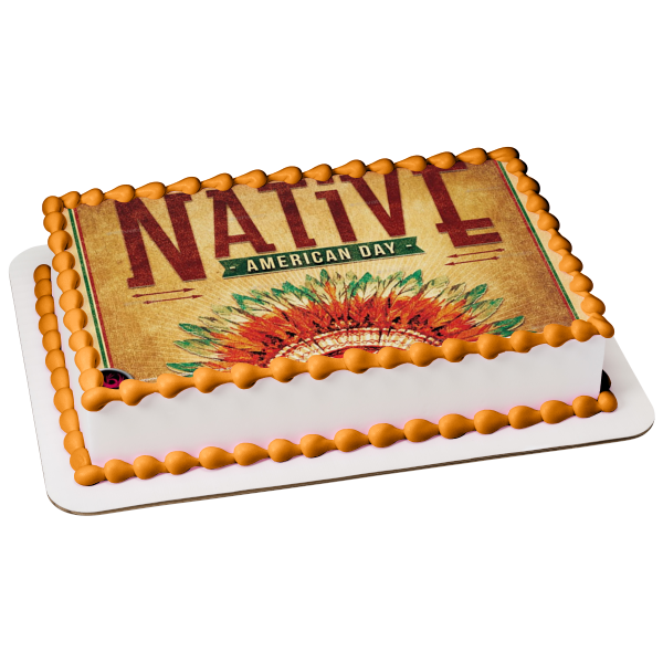 Native American Day Edible Cake Topper Image ABPID54243