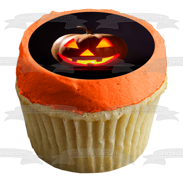 Imagen de adorno comestible para pastel Happy Halloween Jack-O-Lantern ABPID54322 