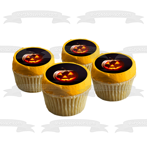 Imagen de adorno comestible para pastel Happy Halloween Jack-O-Lantern ABPID54322 