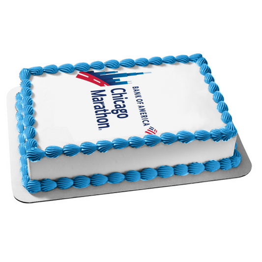 Chicago Marathon Logo Edible Cake Topper Image ABPID54265