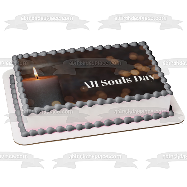 All Souls Day Candles Edible Cake Topper Image ABPID54335