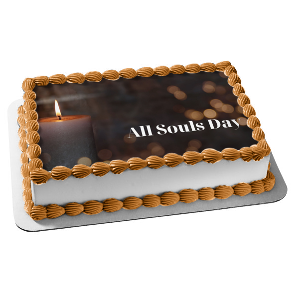 All Souls Day Candles Edible Cake Topper Image ABPID54335