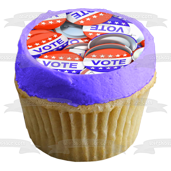 Printable Election Day Cupcake Toppers for a Bake Sale - Teacher Baker Maker