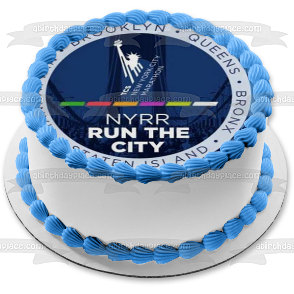 Imagen comestible para decoración de tarta de maratón de la ciudad de Nueva York ABPID54343 