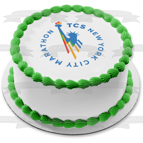 New York City Marathon Logo Edible Cake Topper Image ABPID54344