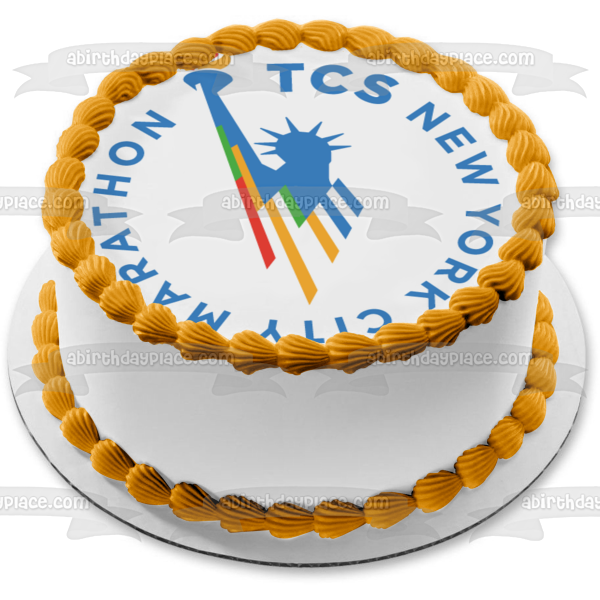 New York City Marathon Logo Edible Cake Topper Image ABPID54344