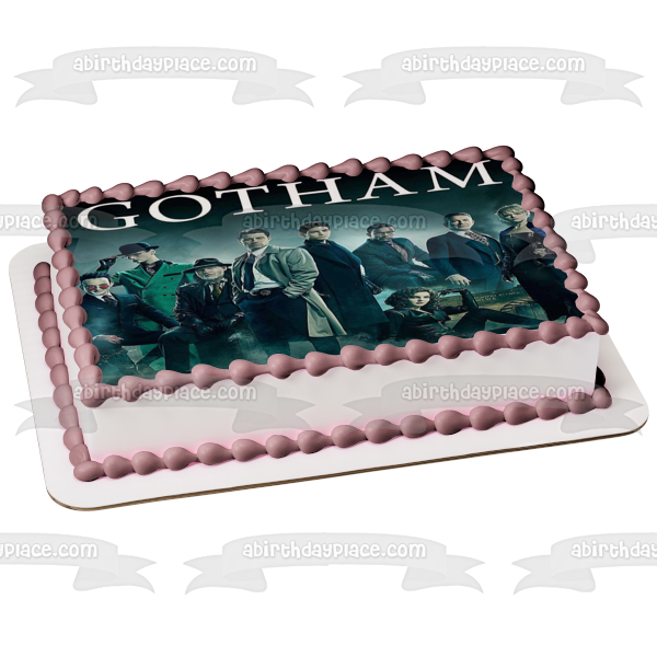 Gotham Batman James Gordon Catwoman Riddler Edible Cake Topper Image ABPID54449