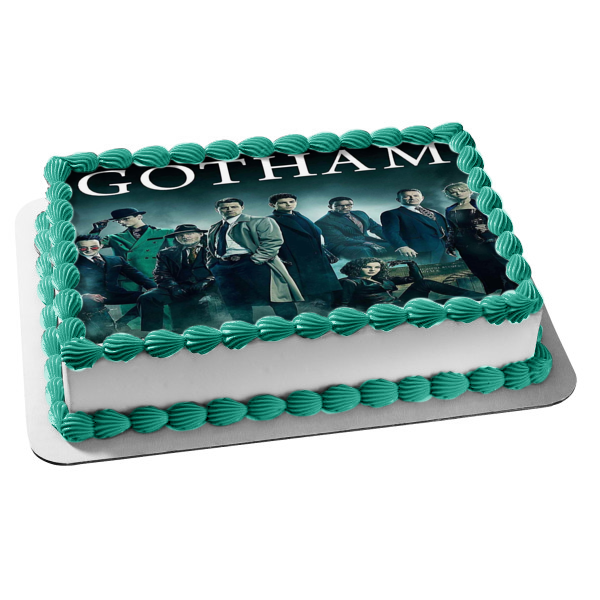 Gotham Batman James Gordon Catwoman Riddler Edible Cake Topper Image ABPID54449