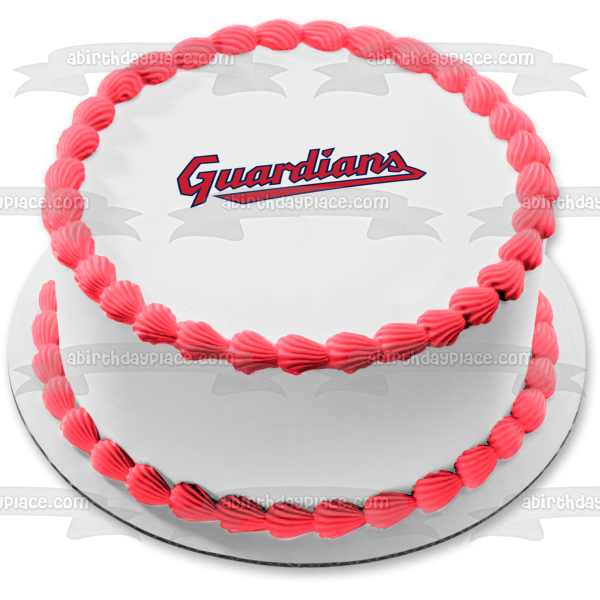 Imagen comestible para decoración de tarta con el logotipo de los Cleveland Guardians ABPID54367 