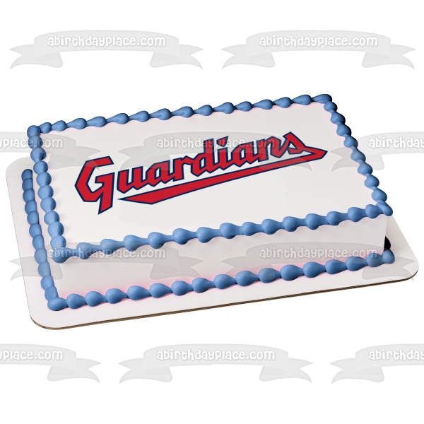 Imagen comestible para decoración de tarta con el logotipo de los Cleveland Guardians ABPID54367 