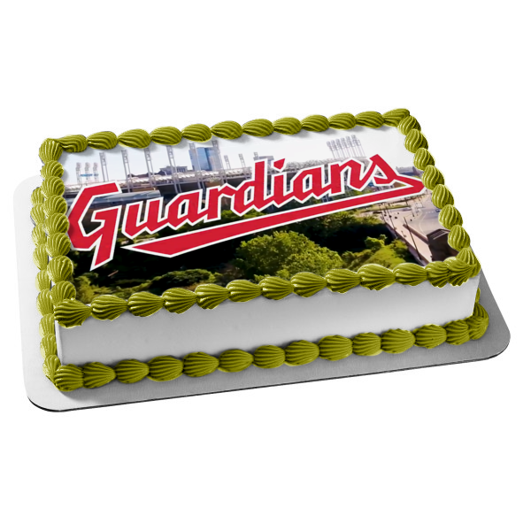 Cleveland Guardians Logo Edible Cake Topper Image ABPID54368