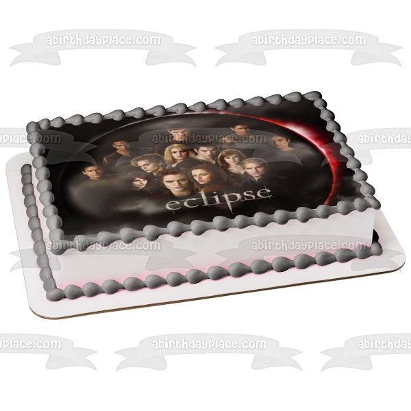 The Twilight Saga: Eclipse Bella Edward Jacob Rosalie Alice Jasper Emmet Carlisle Esme Edible Cake Topper Image ABPID54563