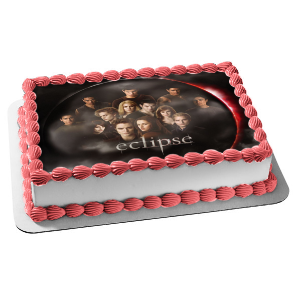 The Twilight Saga: Eclipse Bella Edward Jacob Rosalie Alice Jasper Emmet Carlisle Esme Edible Cake Topper Image ABPID54563