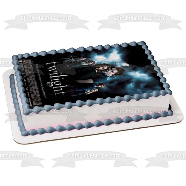 Póster de la película Crepúsculo Edward Bella Alice Jasper Emmet Rosalie decoración comestible para tarta imagen ABPID54542 