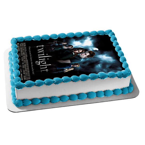 Twilight Movie Poster Edward Bella Alice Jasper Emmet Rosalie Edible Cake Topper Image ABPID54542