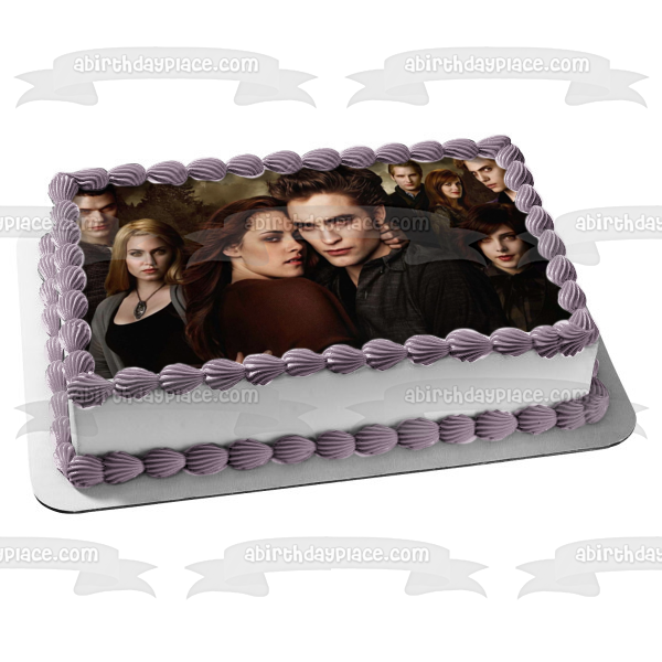 Crepúsculo Bella Edward Emmet Rosalie Carlisle Esme Jasper Alice Decoración comestible para tarta Imagen ABPID54544 