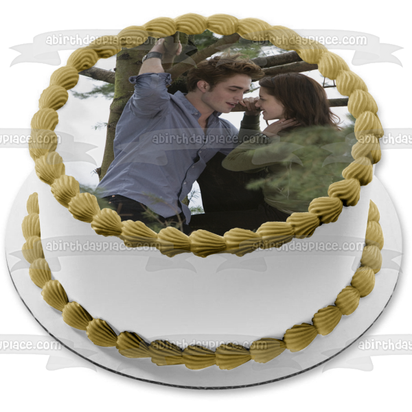 Twilight Edward and Bella In a Tree Edible Cake Topper Image ABPID54548