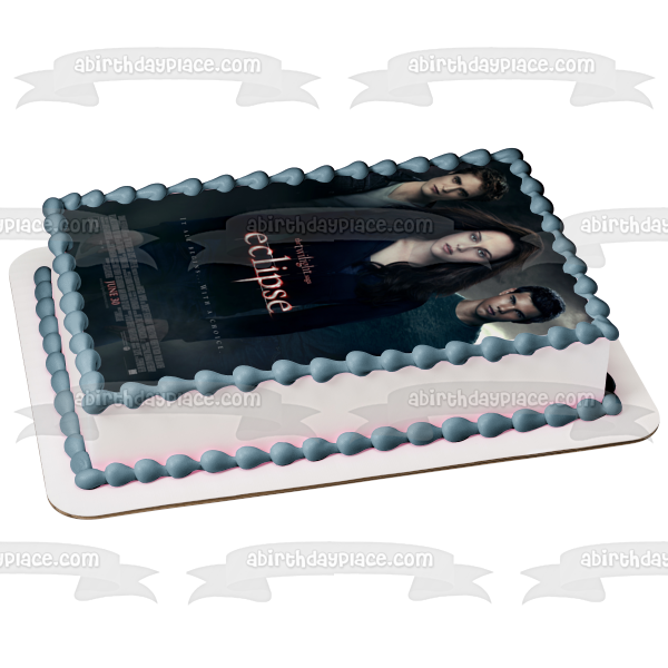 The Twilight Saga: Eclipse Movie Poster Edward Bella Jacob Edible Cake Topper Image ABPID54571