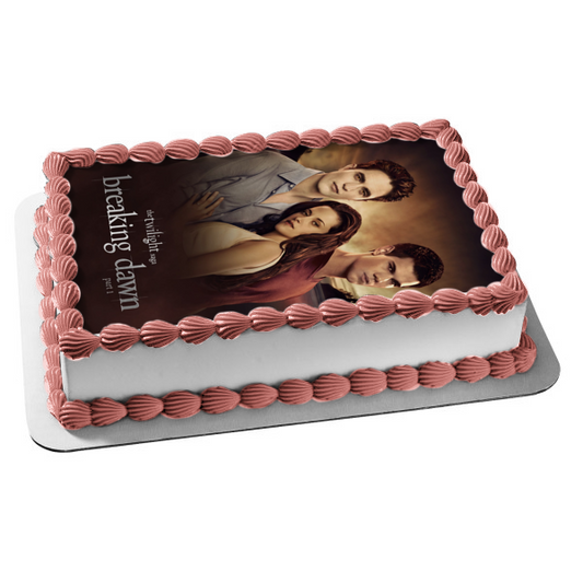 The Twilight Saga: Breaking Dawn Part 1  Edward Bella Jacob Edible Cake Topper Image ABPID54577